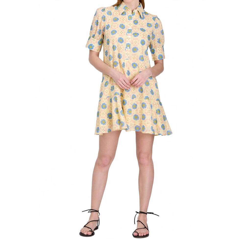 NEW LIVRO porch posy liv dress in yellow